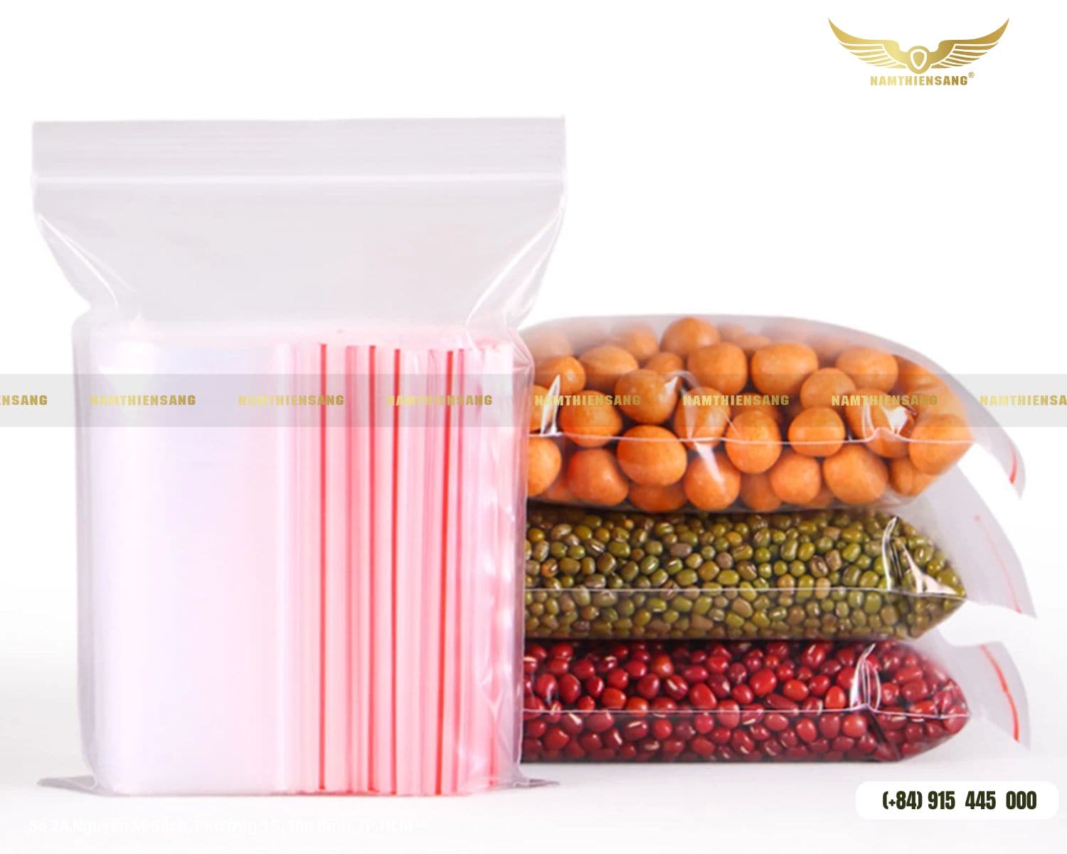 Túi Zipper Chỉ Đỏ